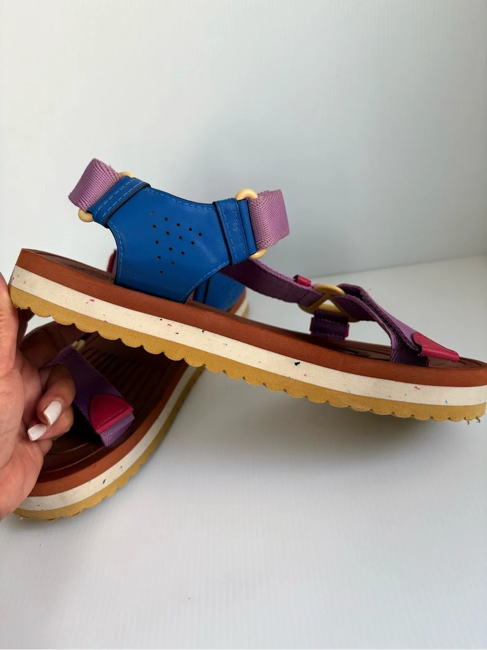 Coachtopia Strappy Sandals Size 9 Multicolor  EUC